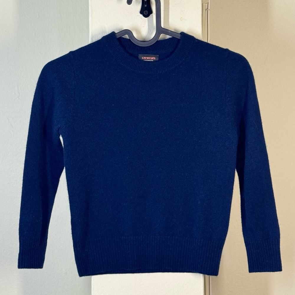 Crewcuts Kids' cashmere crewneck sweater XS (4/5) navy blue - Picture 2 of 6
